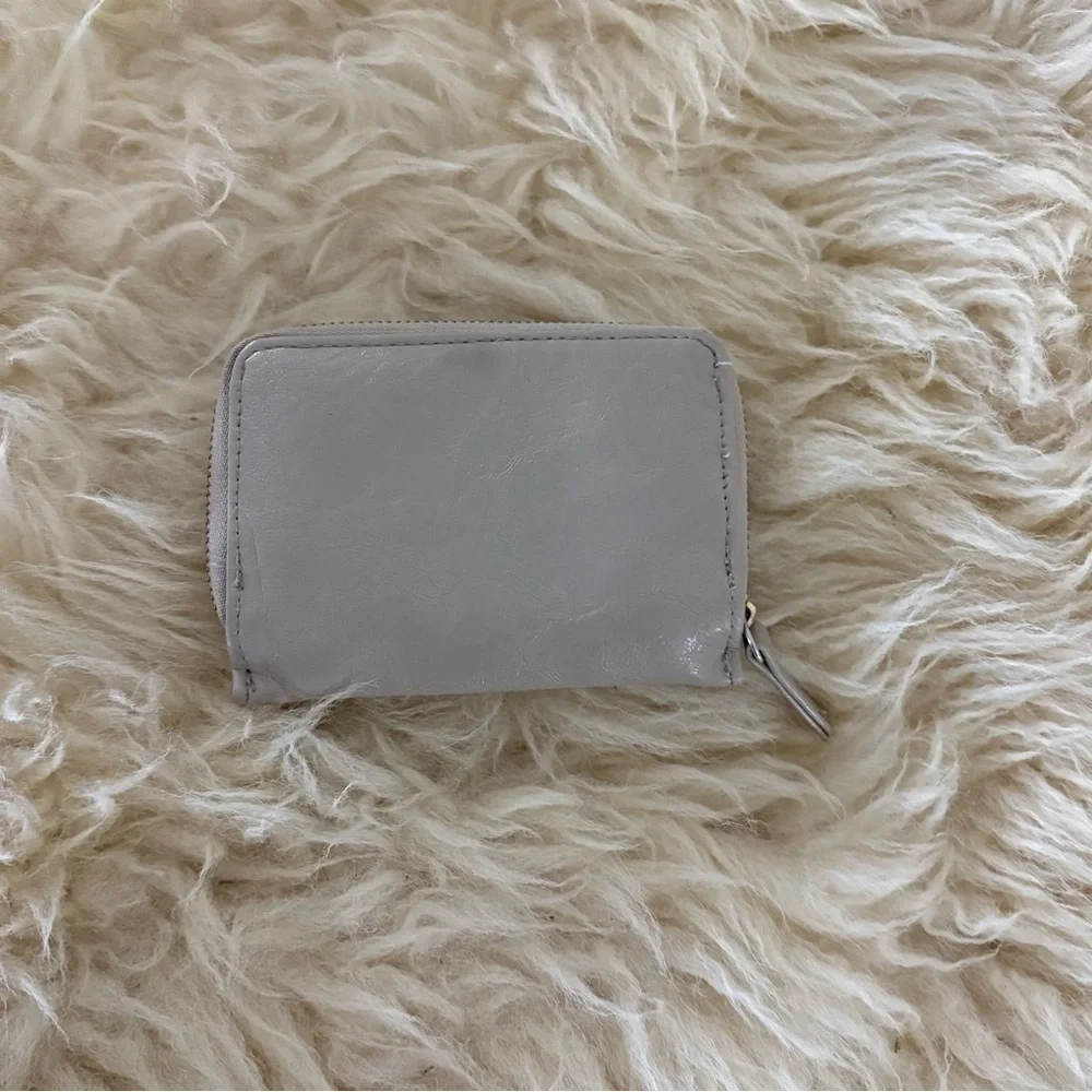 Cream Card Holder Coin Pouch Key Ring Wallet